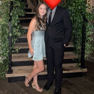 Lucy in the Sky Waverly Satin Dress in Sage